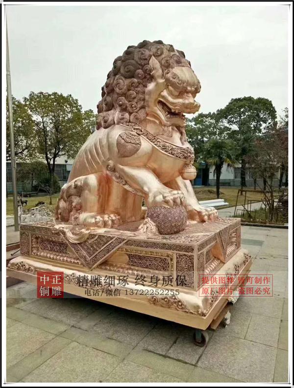 故宮銅獅子圖片