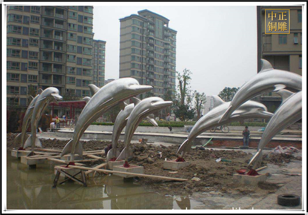 大型海豚景觀雕塑